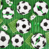 171-Piece Soccer Party Decorations, Serves 24 Sports-Themed Birthday Party Supplies with Plates, Napkins, Cups, and Green Cutlery Set, Tablecloth, and
