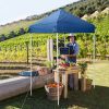 5X5ft blue folding shed with oxford cloth and plastic spray iron pipe portable