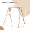 Heavy Duty Wooden Swing Frame with Reinforced Bars