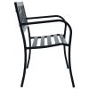 Patio Bench 49.2" Black Steel