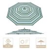 9FT Tiers Umbrella Cover Replacement/Stripe