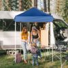 5X5ft blue folding shed with oxford cloth and plastic spray iron pipe portable