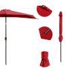 10 Ft Half Umbrella AL/red