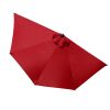 10 Ft Half Umbrella AL/red
