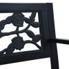 Patio Bench 49.2" Black Steel