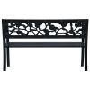 Patio Bench 49.2" Black Steel