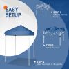 5X5ft blue folding shed with oxford cloth and plastic spray iron pipe portable