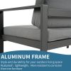 Aluminum Modern 4 Piece Sofa Seating Group For Patio Garden Outdoor