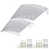 100x100 5mm PC Hollow Sheet Awning 2 Sets Unit