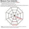 9FT Tiers Umbrella Cover Replacement/Stripe