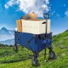 Utility Collapsible Folding Wagon Cart Heavy Duty Foldable, Beach Wagon