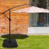 20 Inch Patio Offset Water Filled Plate Umbrella Base Stand