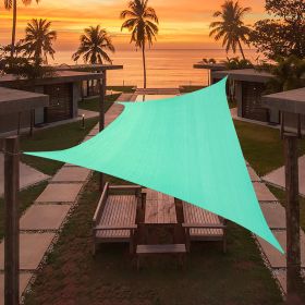 Artpuch Custom Size Turquoise Sun Shade Sail Triangle Canopy 185 GSM Durable Fabric UV Block Awning for Outdoor Patio Garden Backyard (Customized Avai (Color: Turquoise, size: 16'X21')