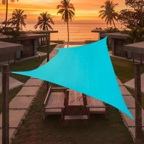 Artpuch Custom Size Mixed Turquoise Sun Shade Sail Triangle Canopy 185 GSM Durable Fabric UV Block Awning for Outdoor Patio Garden Backyard (Customize (Color: Mixed Turquoise, size: 19'X26')