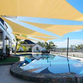 Artpuch 13'x23'x26.4'Customize Sand Sun Shade Sail Commercial Standard UV Block 185 GSM, Water and Air Permeable, Heavy Duty, Carport Patio Outdoor - (size: 14x17x22)
