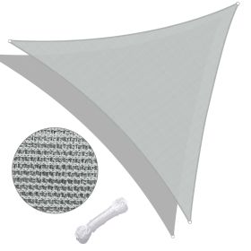 28' x 28' x 28' Triangle Sun Shade Sail/ Cload Gray (Color: As Picture)