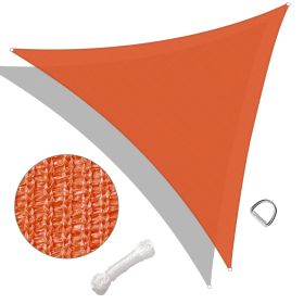 28' x 28' x 28' Triangle Sun Shade Sail/Bright Orange (Color: As Picture)