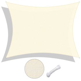 20'x23' Rectangle Sun Shade Sail/ Rice White (Color: As Picture)