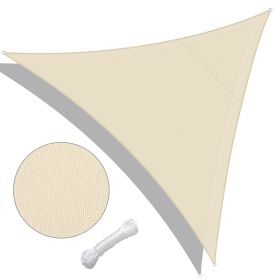 3x3x3m Triangle Sun Shade Sail/Sand (Color: As Picture)