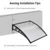 100x100 5mm PC Hollow Sheet Awning