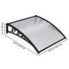 100x100 5mm PC Hollow Sheet Awning