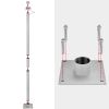 8ft Sun Sail Pole Post Silver