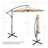 10 Feet Offset Umbrella with 8 Ribs Cantilever and Cross Base