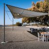 8ft Sun Sail Pole Post Black